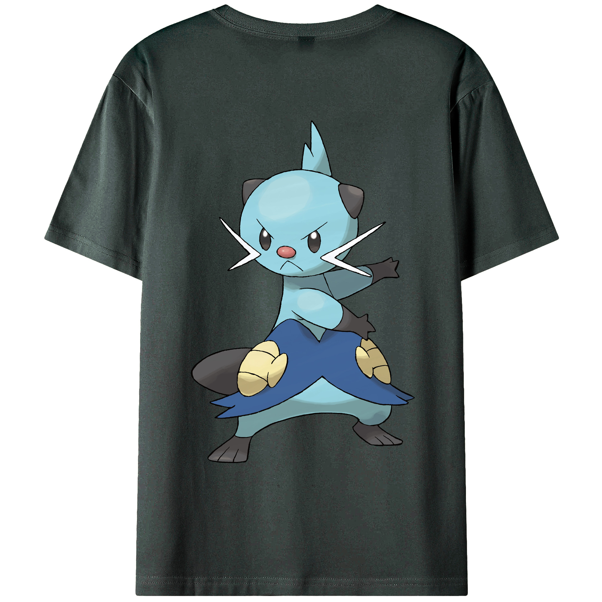 （画像用） ポケットモンスター Pokémon 綿100％ メンズ半袖Tシャツ（バックプリント） 通気性